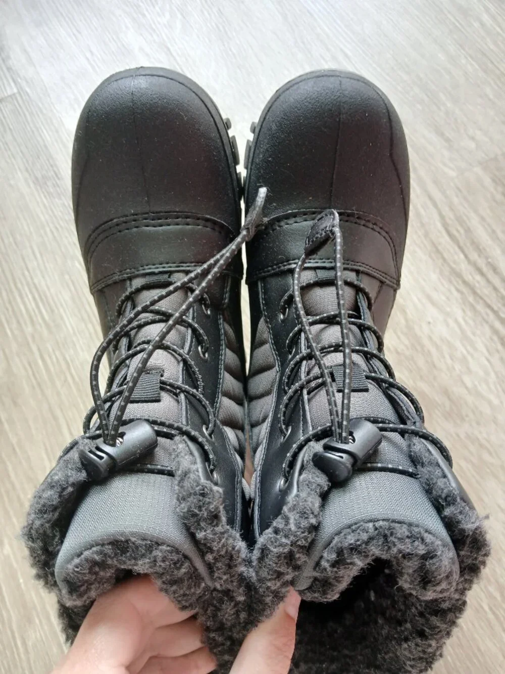 NWOT ALL IN MOTION SIZE 2 BLACK GIRLS WINTER BOOTS!
